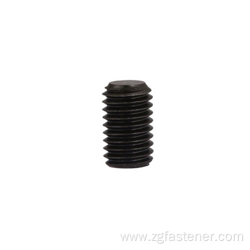 Steel set screws with flat point